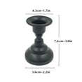thumbnail image 5 of 2-Piece Vintage Iron Dual-Use Candle Holders - Creative Mini Candlestick for Taper & LED Candles, Wedding/Dinner Decor, Black, 2.2*3in, 5 of 5