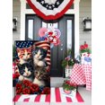thumbnail image 4 of 4th of July Cat Garden Flag 12x18 Vertical Double Sided Patriotic USA Flag Floral Red Blue Memorial Day Independence Day Holiday Outside Decorations Burlap Yard Flag BW308, 4 of 6