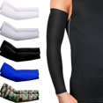 thumbnail image 1 of 2Pcs Unisex Cooling Arm Sleeves Cover Sports Running UV Sun Protection Outdoor Men Fishing Cycling Sleeves for Hide Tattoos, 1 of 5