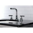 thumbnail image 4 of Kingston Brass FSC8951CML Manhattan Widespread Bathroom Faucet with Brass Pop-Up, Polished Chrome, 4 of 5