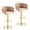 Pink, variant on MOONMISS Bar Stools Set of 2, Adjustable Swivel Barstools, Velvet Counter Height Bar Chair with Back and Footrest for Kitchen Island Dining Room Café Pub,Pink
