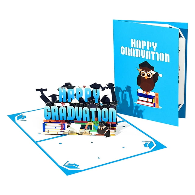 DPTALR Graduation 3d Card Happy Graduation 3d Greeting Card Congratulations 3d Card Celebrating College High School Graduates