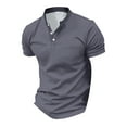 thumbnail image 4 of Shirts for Men Slim Fit Short Sleeve Golf Shirts Fashion Casual Buttons Lapel Business Casual Shirt, 4 of 4