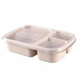 thumbnail image 4 of Lunch Box 3 Compartment Food Storage Containers with Lids Bento Lunch Box Divided Plates Divided Dinner Tray Bento Lunch Box Divided Food Containers Can Microwave and Dishwasher Safe,1pc, 4 of 5