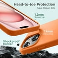 thumbnail image 6 of Designed for iPhone 15 Plus Case, Silicone Ultra Slim Shockproof Protective Phone Case with [Soft Anti-Scratch Microfiber Lining], 6.7 inch, Kumquat, 6 of 12