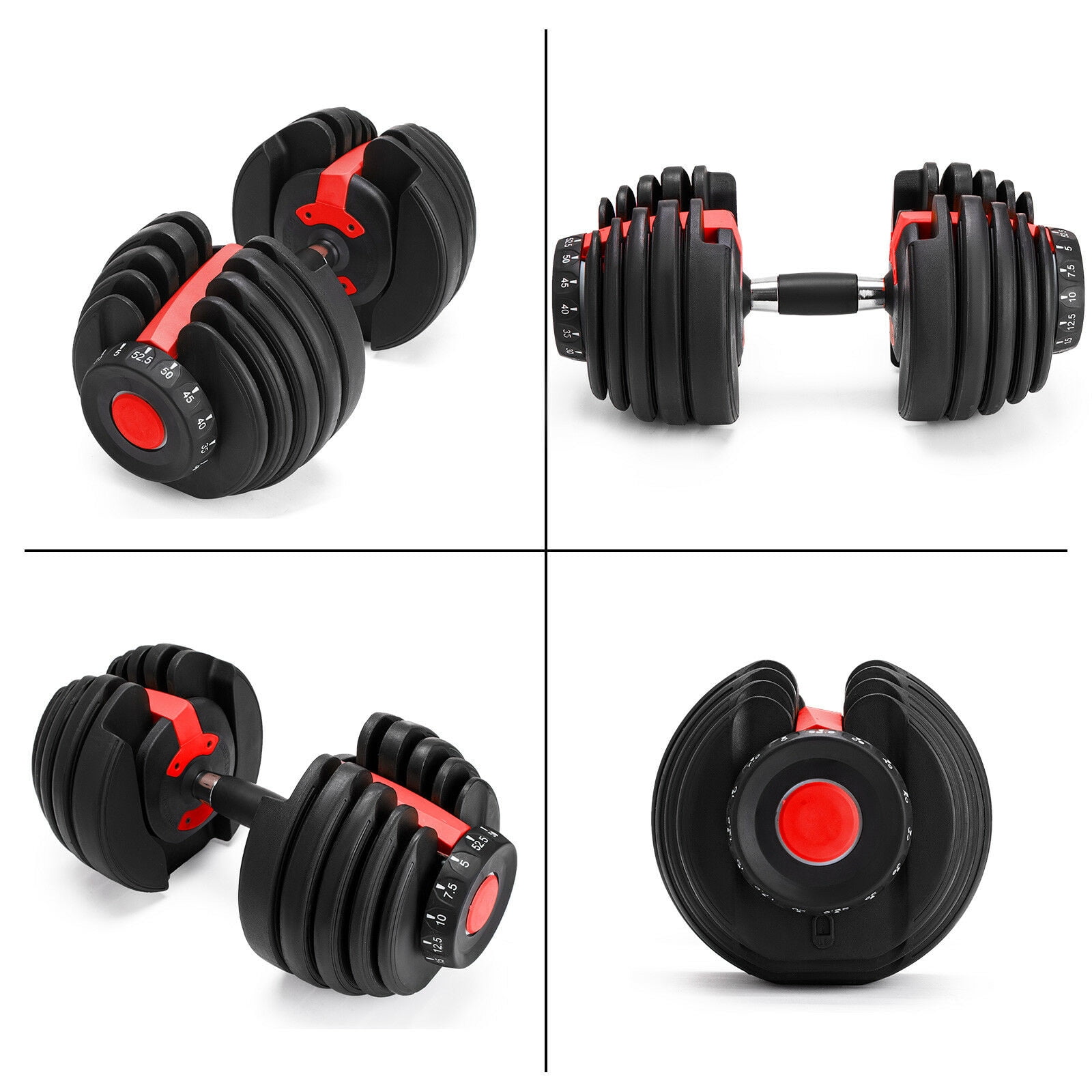 VEVOR 52.5LBS Adjustable Dumbbell 1 PCS Standard Adjustable Dumbbell