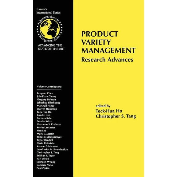 International Operations Research & Mana Product Variety Management: Research Advances, Book 10, (Hardcover)