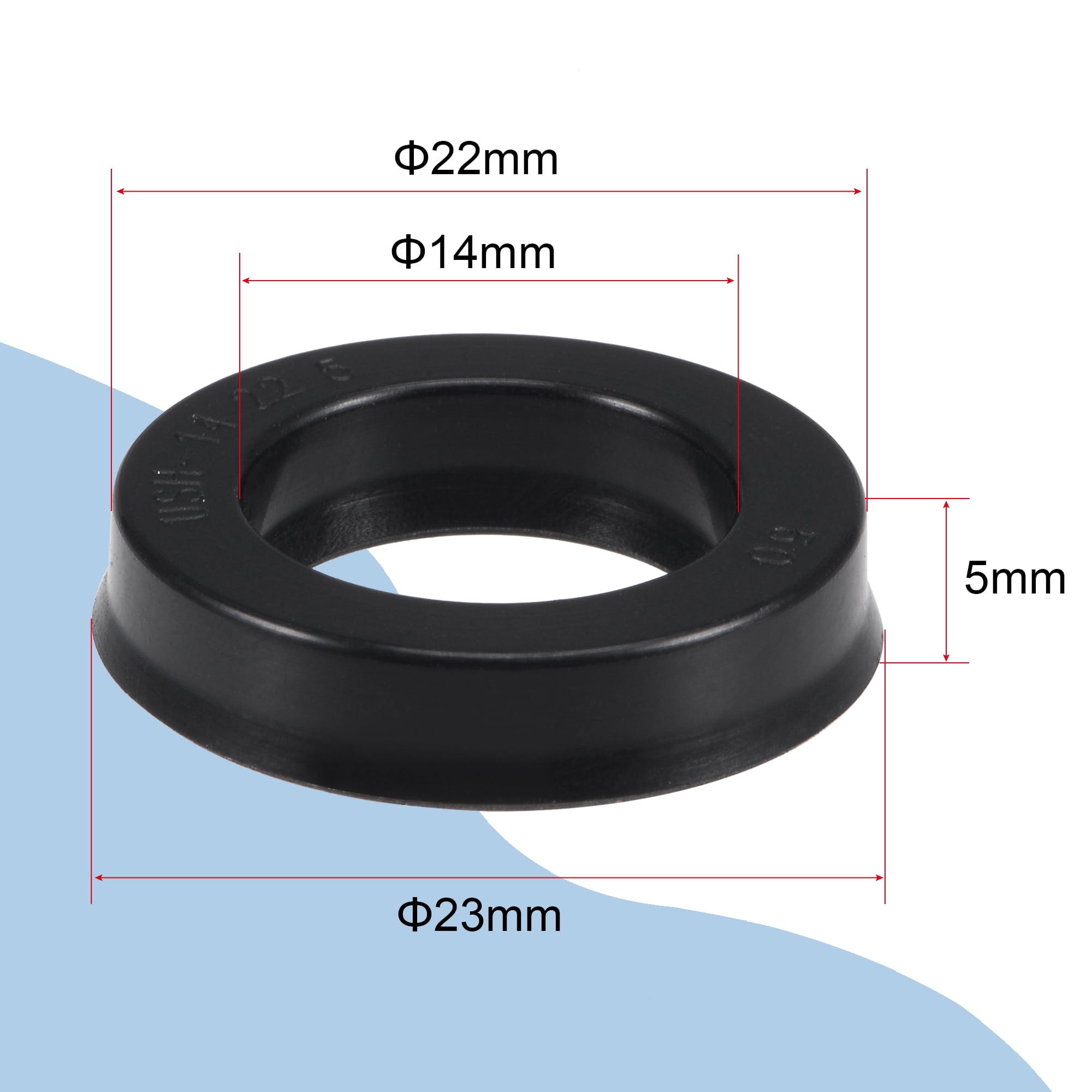 Unique Bargains USH Radial Shaft Seal Nitrile Rubber Oil Seal 0.55"ID x 0.87"OD x 0.20"W