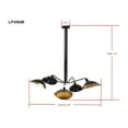 thumbnail image 5 of SAFAVIEH Lettie 5 Light 49 in. Dia. Gold Leaf Detail Pendant with CFL Bulb, Black, 5 of 5