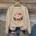 thumbnail image 5 of asdoklhq Christmas Womens Sweatshirt Womens Christmas Print Oversized Sweatshirts Fall Long Sleeve Sweatshirt Red XL, 5 of 6