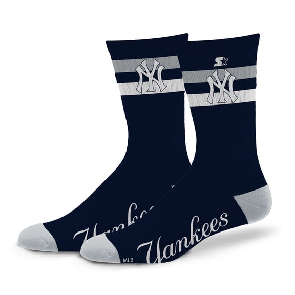 Unisex Starter New York Yankees Team Color Two-Stripe Crew Socks