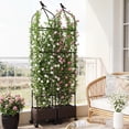 thumbnail image 4 of Costway 1 PCS Raised Garden Bed Tomato Cage Planter Box with PE-Coated Metal Trelli Wheels, 4 of 10