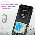 thumbnail image 2 of ChicShell Rugged Case for Samsung Galaxy Z Flip 6, Military Grade Protection Shockproof with Metal Rotatable Ring Stand Support Magnetic Car Mount Holder Fashion Case for Galaxy Z Flip 6, A-Black, 2 of 7