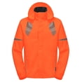 thumbnail image 3 of Little Donkey Andy Men's Waterproof Golf Rain Jacket Reflective Cycling Running Windbreaker-Removable Hood, Packable Orange XL, 3 of 7