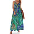 thumbnail image 1 of Vestido sin mangas con flores azules, vestidos elegantes para mujer, venta de vestidos de verano para mujer 2024, vestidos largos para mujer, vestido de mujer, 1 of 7