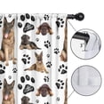 thumbnail image 4 of Blackout Kids Curtains,German Shepherd Dog and Footprint Childrens Insulated Curtains Set Of 2,Bedroom Essentials,Toddler Room Decor 42x84in(106x213cm), 4 of 4