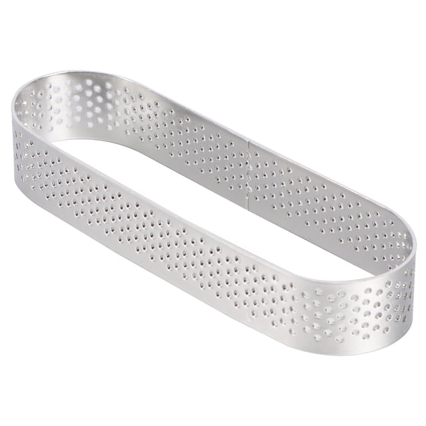 1 pieza 11,9 CM molde de tartaleta ovalada de acero inoxidable postre Mousse tarta de fruta tarta Quiche molde para hornear