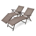 thumbnail image 2 of Foldable Chaise Lounge Chairs (2-Pack) - Adjustable Backrest & Footrest - Outdoor Patio Recliner for Garden, Poolside, Beach - Portable & Easy Storage, 2 of 9