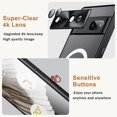 thumbnail image 4 of Magnetic Case Compatible Google Pixel 7 Case with Wireless Charging & Safety Lock,Translucent Matte PC Metal Bumper Cover Google Pixel 7 Phone Case for Google Pixel 7 5g Case Clear Black, 4 of 14