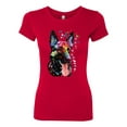 thumbnail image 2 of Wild Bobby Dean Russo German Shepherd Dog Lover Women Slim Fit Junior Tee, Red, Small, 2 of 5
