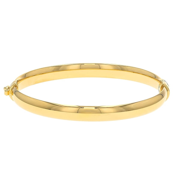 JTV 18k Yellow Gold Over Sterling Silver 7mm Tube Bracelet