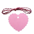 thumbnail image 1 of keepw Heart Shaped Kraft Tags Add Touch Of Whimsy To Presents Paper Paper Gift Tags With 20M Rope Kraft Paper Tags Heart Tags Pink heart 1Set, 1 of 6