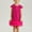 Hot Pink, variant on Amidoa Sequins Girl A-line Dress Crewneck Short Sleeve Sundress Casual Summer Dress,Watermelon Red,4-5 Years