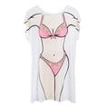 thumbnail image 2 of 2 camisetas divertidas con estampado de , camiseta tamaño, de , ropa de de para mujer. Hugo bikini cuerpo cubrir, 2 of 10