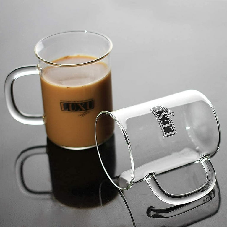 LUXU Double Wall Glass Coffee Mugs,3.5 Fl.Oz Mini Espresso Cups