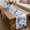 thumbnail image 6 of Navy Blue Easter Table Runner 60 Inches Long for Kitchen Dining, Summer Spring Floral Dresser Scarf Farmhouse, Dining Table Decorations for Wedding/Parties, 13 x 60 In, 6 of 8