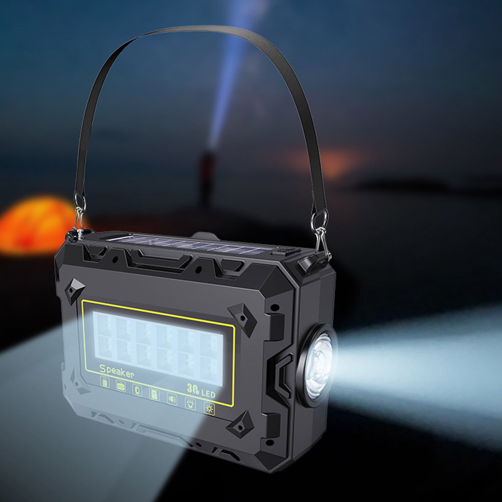 Rechargeable Flashlights Small Steel Flashlight Bluetooth Speaker Outdoor Metal Small Speaker