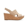 thumbnail image 3 of Clarks Annadel Ivory Women's Slingback Platform Wedge Sandals Gray Size 5, 3 of 3
