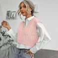 thumbnail image 4 of Lindreshi Sweaters for Women Trendy Clearance Women Fashion Casual Sleeveless Knitted Top Women Fashion Sweater, 4 of 8