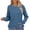 #093-Blue, variant on Women's Casual T-Shirt with Round Neck and Long Raglan Sleeves Loose Fit Comfortable Everyday Wear