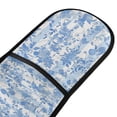 thumbnail image 2 of Dailycode Double Sided Oven Mitt with Loop Heat Resistant Kitchen Long Potholders 7" x 35" Blue White Stripes and Flowers, 2 of 6