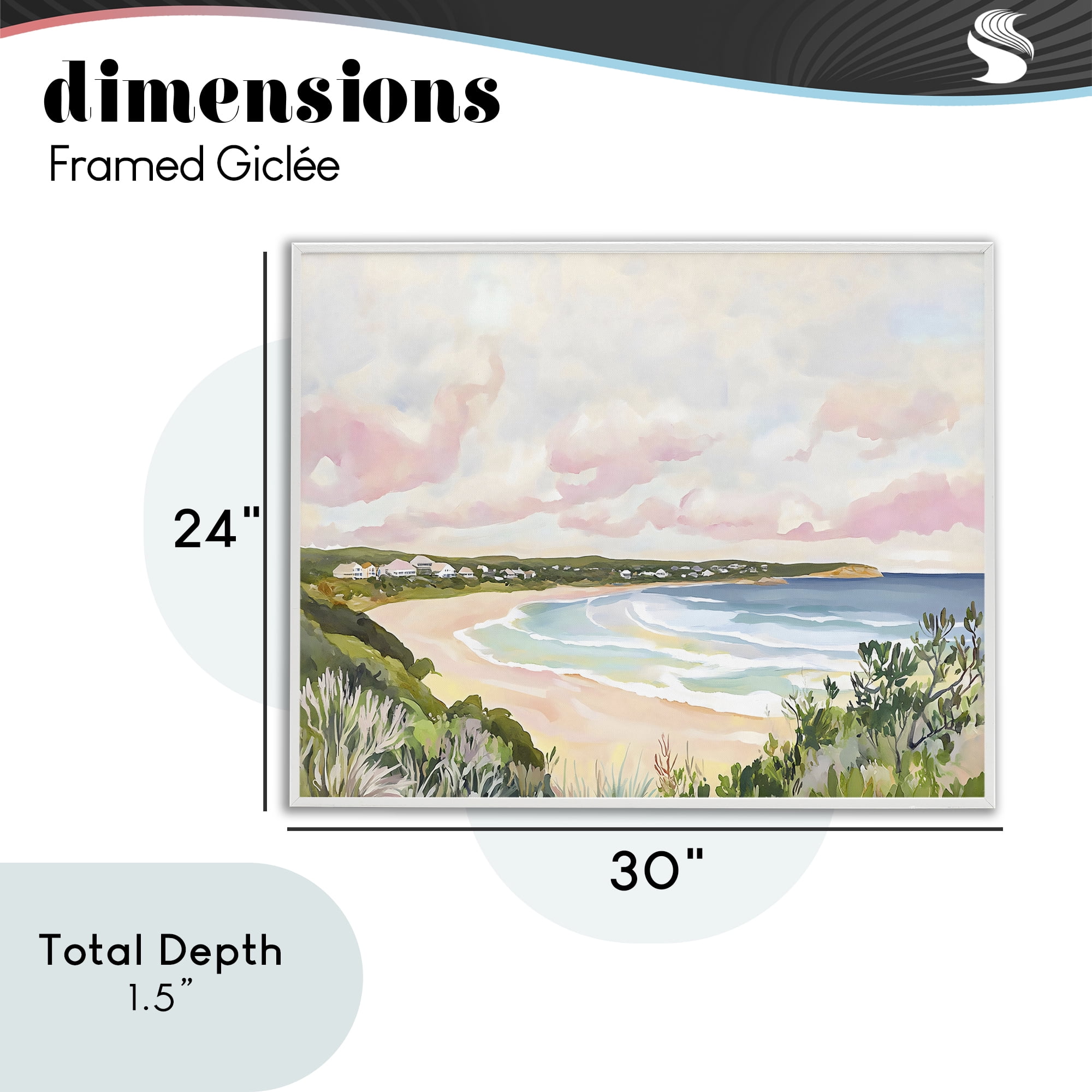 Stupell Industries Serene Sunset Beach Panorama White Framed Giclee Art, design by The Prints Vibe