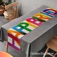 thumbnail image 1 of HOARBOEG Linen Happy Birthday Table Runner For Indoor Outdoor Home Party Decor Kitchen Dining Table Decoration, 1 of 7