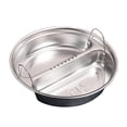 thumbnail image 4 of Bandeja vaporera dividida para alimentos, contenedor de alimentos multifuncional seccional, reutilizable y profundo. Pequeño, 4 of 9