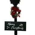 thumbnail image 6 of Christmas Time 71-In. Musical Snowy Street Lamp | Retro Truck Scene, 2 Rustic Signs, Cascading Snow, and Christmas Carols | Black | CT-SSL071A-BLK1, 6 of 7