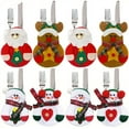 thumbnail image 1 of 8pcs Christmas Decorations Snowman Kitchen Tableware Holder bag  ornament, 1 of 3