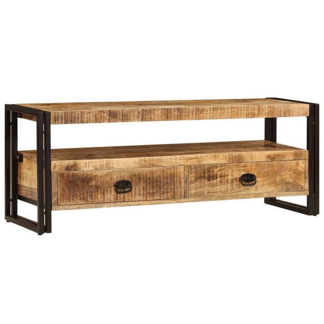 Soporte para TV VidaXL de mango macizo de 120 x 35 x 45 cm con 2 cajones