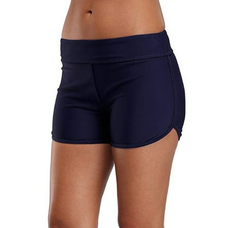 Boy Short Swimsuits For Women Women High Waist Swim Boy Shorts Bikini Bottom Tankini Briefs Swimsuit Swimwear Swimming Bathing Suit Beach Summer S-XXL ()