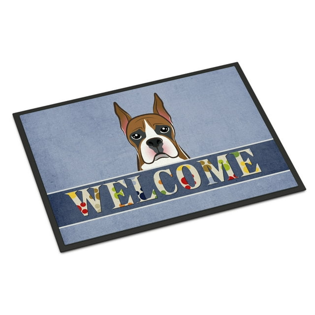 "Caroline's Treasures BB1409MAT Tapete de bienvenida para interior o exterior Boxer, 18 x 27", multicolor " Caroline's Treasures BB1409MAT