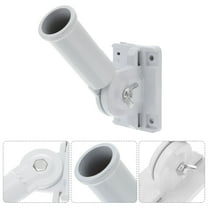 EXHUMKY Backyard Flag Pole Bracket White Aluminum Alloy 1Pcs