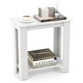 thumbnail image 6 of Resenkos 2-Tier Modern Compact End Table with Storage Shelf-White, Nightstand Small Side Table, End Table for Bedroom Living Room, 6 of 7
