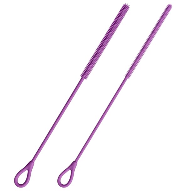Cepillo de limpieza de silicona largo y flexible, mejorado y reutilizable, para limpiar tapas de vasos y botellas, perfecto para reutilizar.