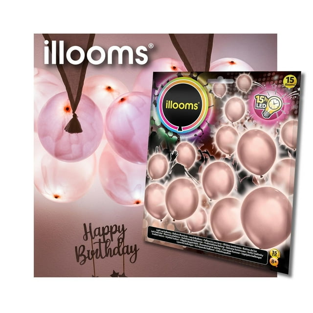 illooms Ballons en or rose 15Pk