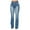 Blue, variant on Up To Women's Jeans Women Flare Jeans Mid Waist Bell Jeans Stretch Slim Pants Length Jeans Women's Polyester Casual Pants