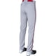 thumbnail image 4 of Pantalón de béisbol Rawlings Standard con ribetes gris/escarlata para adulto, talla L, 4 of 5