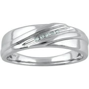 Diamond Accent Sterling Silver Men's Ring